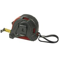 Rolbandmaat 8 meter met rubberbekleding