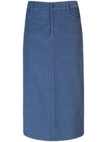 Corduroy rok 100% katoen Van PETER HAHN PURE EDITION blauw - thumbnail