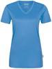 Hakro 187 Women's V-neck shirt COOLMAX® - Malibu Blue - L