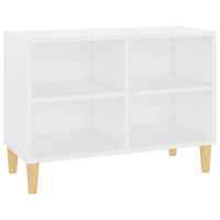 vidaXL Tv-meubel met massief houten poten 69,5x30x50 cm wit