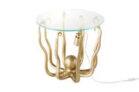 Side table OCTOPUS 50cm with lamp goud - 44567