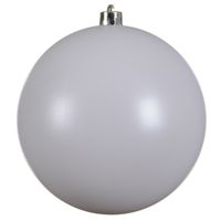 1x Grote winter witte kerstballen van 20 cm mat van kunststof - thumbnail