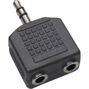 BKL Electronic 1102014 1102014 Jackplug Audio Y-adapter [1x Jackplug male 3,5 mm - 2x Jackplug female 3,5 mm] Zwart