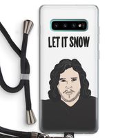 Let It Snow: Samsung Galaxy S10 Plus Transparant Hoesje met koord