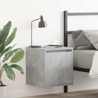 Nachtkastjes 2 st wandgemonteerd 38x34x40 cm betongrijs