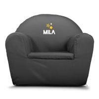 Kinderfauteuil met naam bedrukken - Grijs Kinderfauteuil met naam bedrukken - Grijs