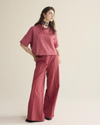 Summum Top Short Sleeve Sweat 3s5267-30775 Trui Korte Mouw 559 Brick Red