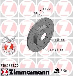 Remschijf Coat Z 230238320