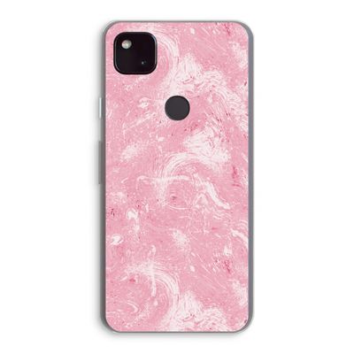 Abstract Painting Pink: Google Pixel 4a 5G Transparant Hoesje