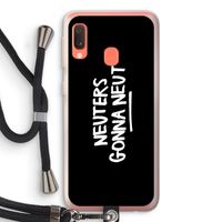 Neuters (zwart): Samsung Galaxy A20e Transparant Hoesje met koord
