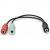 Nedis CAGB22150BK02 stereo audiokabel 3,5 mm male - 2x 3,5 mm female 0.2m
