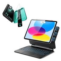 iPad 11" (A18) 2026 Bundle Rebound Magnetic Keyboard Case & Screen Protectors - US Layout-Black