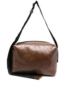 Uma Wang sac porté épaule à logo embossé - Marron