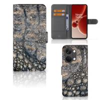 OnePlus Nord 3 | Telefoonhoesje | Met pasjeshouder | Krokodillenprint