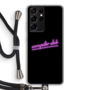 Vice Black: Samsung Galaxy S21 Ultra Transparant Hoesje met koord