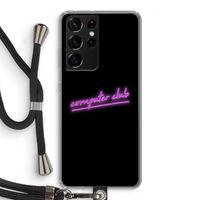 Vice Black: Samsung Galaxy S21 Ultra Transparant Hoesje met koord