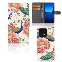 Telefoonhoesje | Met pasjeshouder | voor Xiaomi 13 Pink Peacock