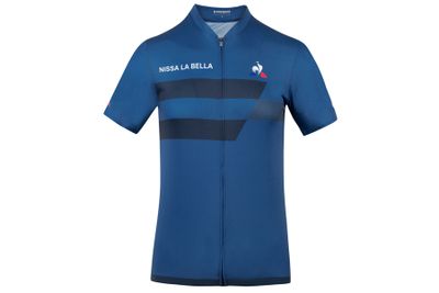 Le Coq Sportif TDF Nissa La Bella Blauw Wielertrui Le Coq Sportif TDF Nissa La Bella Blauw Wielertrui