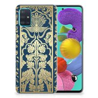 Samsung Galaxy A51 TPU Case Beige Flowers - thumbnail