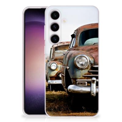 Samsung Galaxy S24 | Siliconen hoesje | met foto Vintage Auto