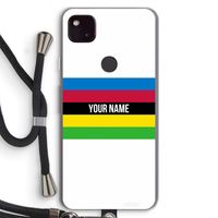 WK Wielrennen: Pixel 4a 5G Transparant Hoesje met koord