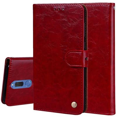 Voor Huawei mate 10 Lite & Nova 2i Business stijl olie Wax textuur horizontale Flip lederen draagtas met houder & kaartsleuven & portemonnee (rood)