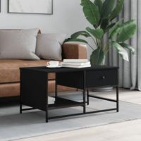 Salontafel 85,5x51x45 cm bewerkt hout zwart