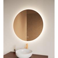 Badkamerspiegel Oko Koper | 60 cm | Rond | Indirecte LED verlichting | Touch button | Met spiegelverwarming - thumbnail