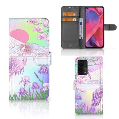 OPPO A54 5G | A74 5G | A93 5G | Telefoonhoesje | Met pasjeshouder | Bird