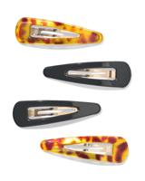 HEMA Haarclips 2.5cm tortoise zwart - 4 stuks