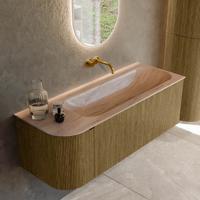 Badmeubel Mondiaz Kurve-Dlux | 125 cm | Meubelkleur Dusk | Wastafelkleur Saba | Solid surface | Wasbak rechter zijde spoelbak | Zonder kraangat(en) Badmeubel Mondiaz Kurve-Dlux | 125 cm | Meubelkleur Dusk | Wastafelkleur Saba | Solid surface | Wasbak rechter zijde spoelbak | Zonder kraangat(en)