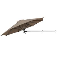 Parasol voor aan de Muur Terrasparaplu met Verstelbare Aluminium Stang Wandgemonteerde Tuinparasol voor Balkon Binnenplaats Bruin