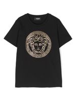 Versace Kids t-shirt en coton à logo Medusa Head - Noir