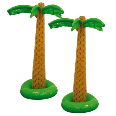 Opblaasbare palmboom/bomen - Set van 2x stuks - 180 cm - Tropische Hawaii versiering - decoraties -