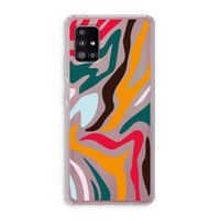 Colored Zebra: Samsung Galaxy A51 5G Transparant Hoesje
