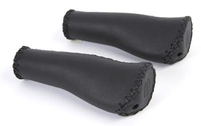 Velo handvat leer ergo 135/135mm zwart