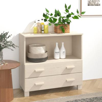 Dressoir HAMAR 85x35x80 cm massief grenenhout honingbruin