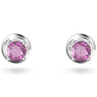 Swarovski 5639135 Oorknoppen Stilla Round zilverkleurig-paars 4 x 4 mm - thumbnail