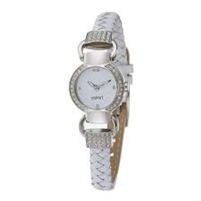 Esprit horlogeband ES100932004 Leder Wit 9mm