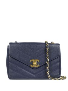 CHANEL Pre-Owned sac porté épaule Classic Flap (1995) - Bleu