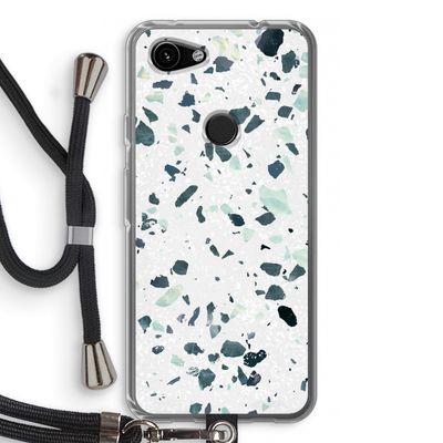 Terrazzo N°2: Pixel 3a Transparant Hoesje met koord
