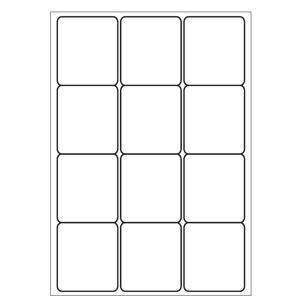 A4 etiketten 63,5 x 72 mm wit 100 vel Sorex