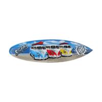 Gerkimex Surfplank/surfboard -Blauw - VW Samba busjes - Gone Surfing - 50 x 14 cm