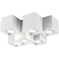 Moderne LED Plafondlamp 6-lichts - GU10 Fitting - Mat Wit Aluminium