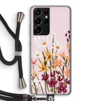 Painted wildflowers: Samsung Galaxy S21 Ultra Transparant Hoesje met koord