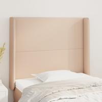 Hoofdbord met randen 103x16x118/128cm kunstleer cappuccinokleur