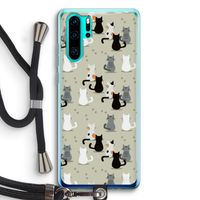 Katten: Huawei P30 Pro Transparant Hoesje met koord