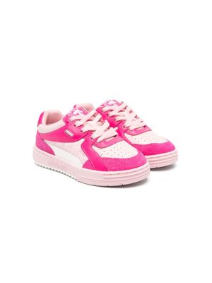Palm Angels Kids baskets lacées à détails de perforations - Rose