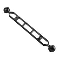 PULUZ 11 0 inch 27 9 cm aluminium dubbele ballen arm voor onderwater toorts/video licht (zwart)