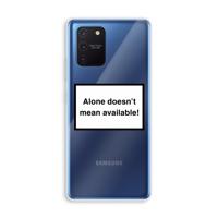 Alone: Samsung Galaxy Note 10 Lite Transparant Hoesje